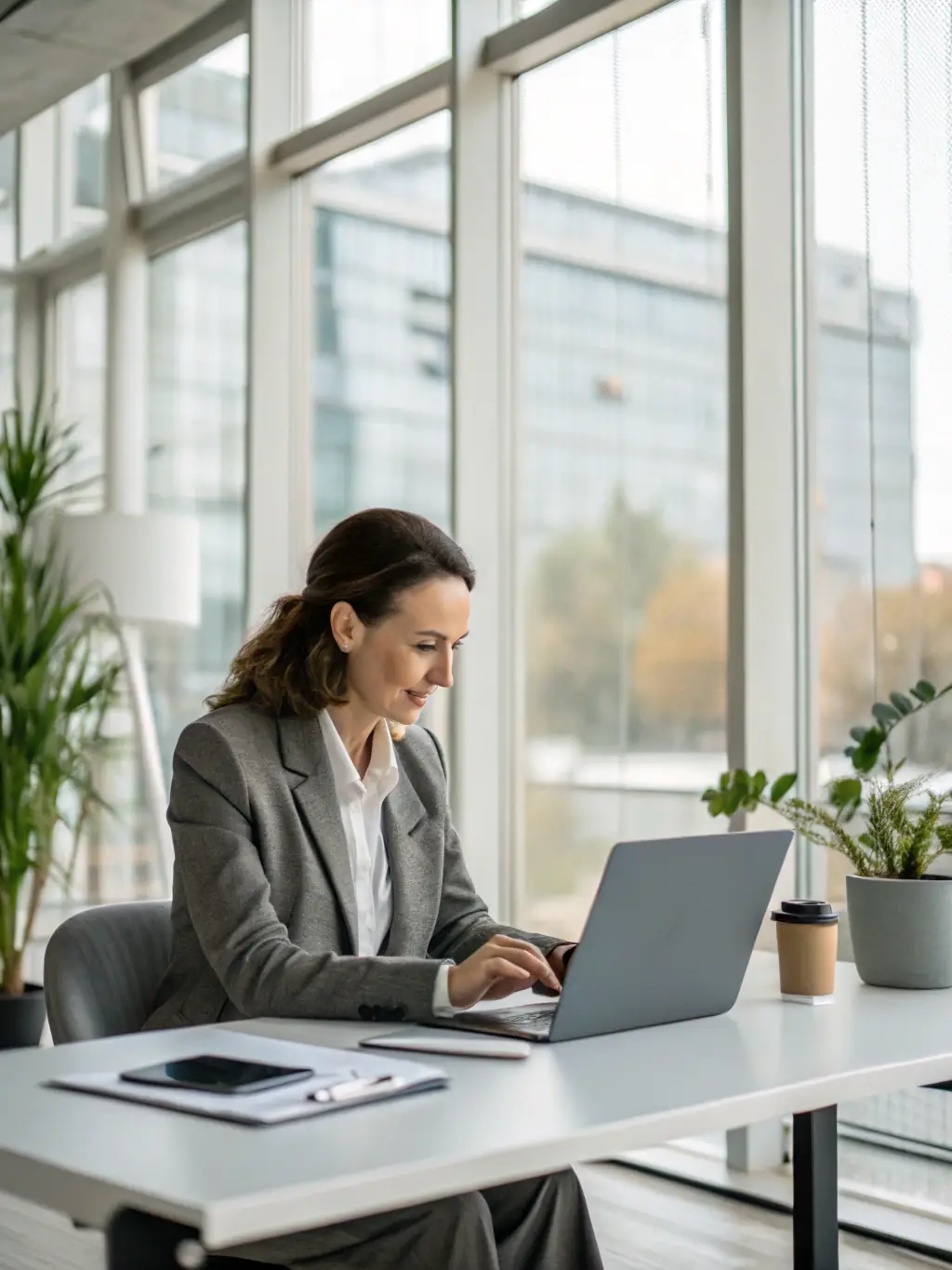 A digital agency team member using AI-powered software to automate customer support tasks, with a focus on efficiency and streamlined workflows.